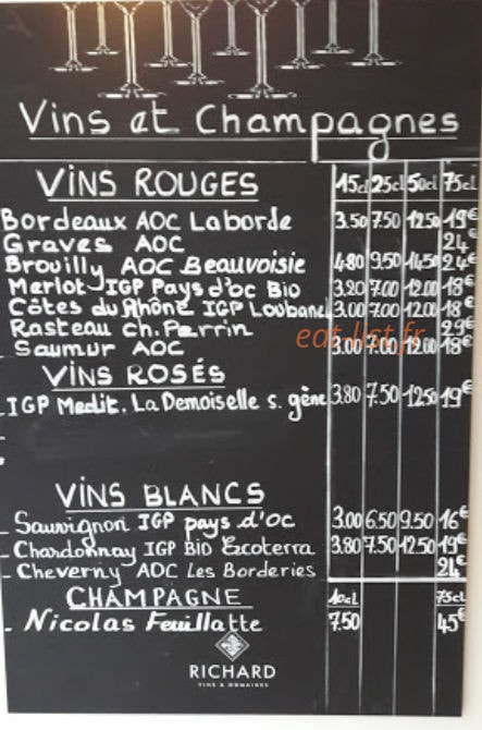 Au Paris Brest — carte page 2