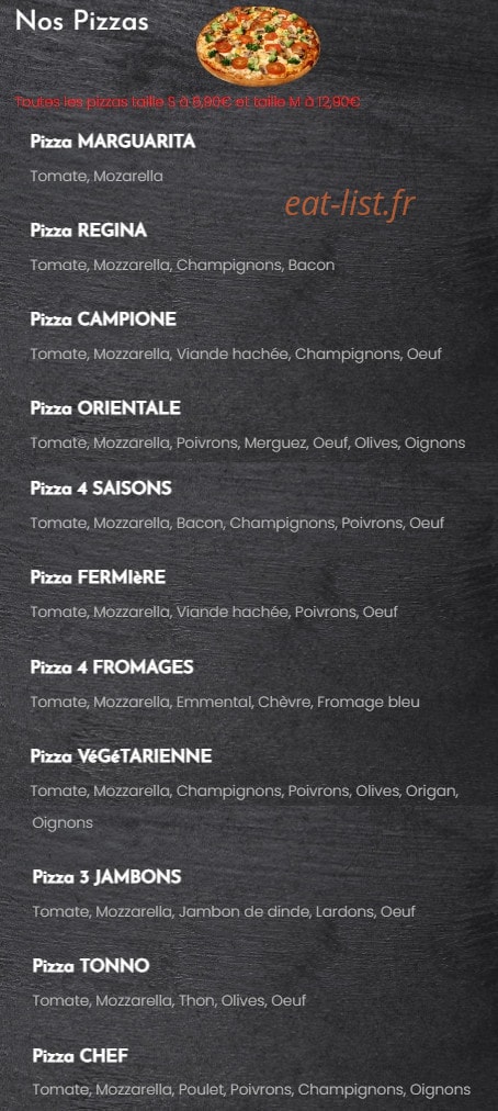 Au Régal — carte page 2