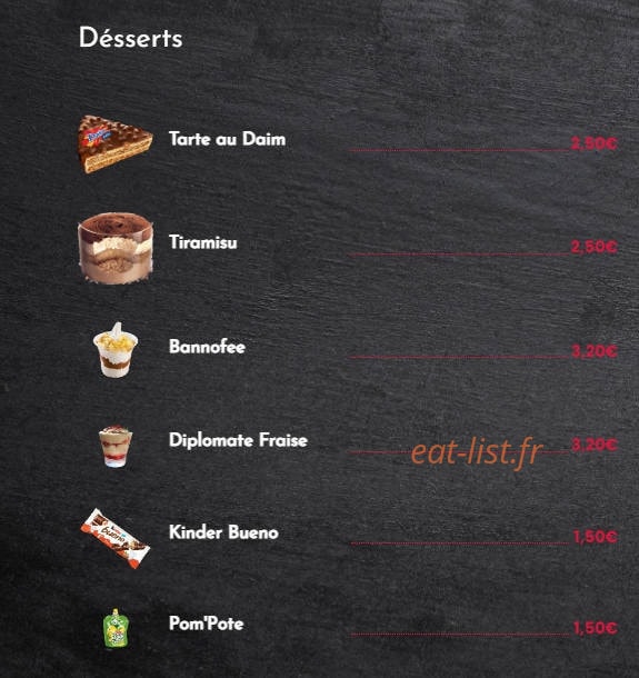 Au Régal — carte page 7