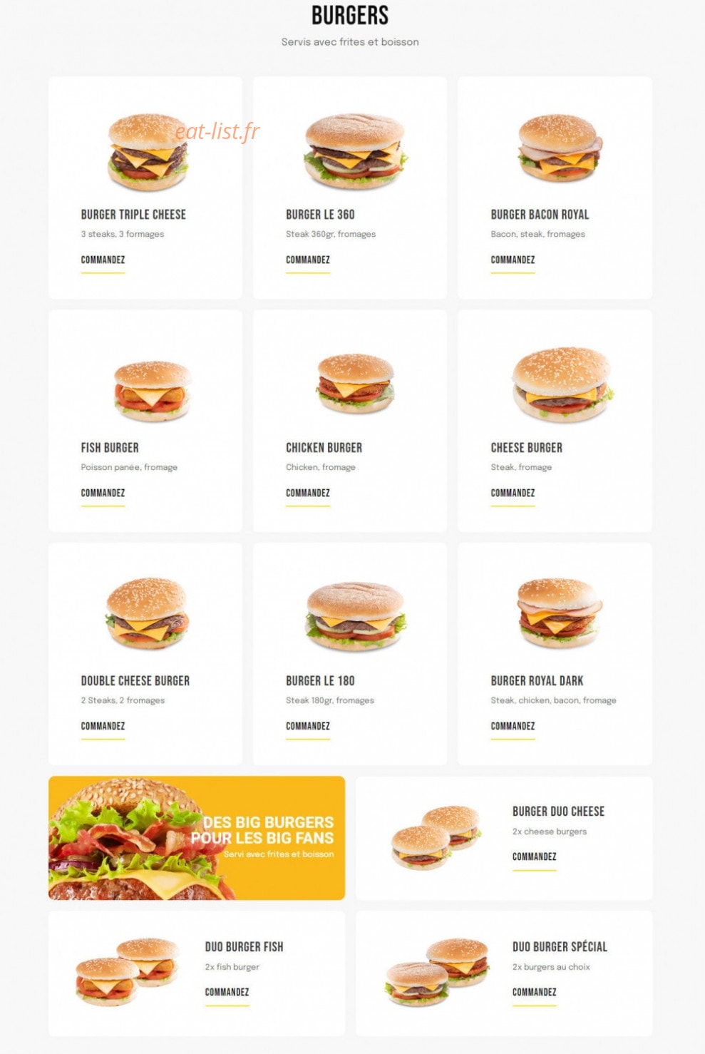 Big Food — carte page 3