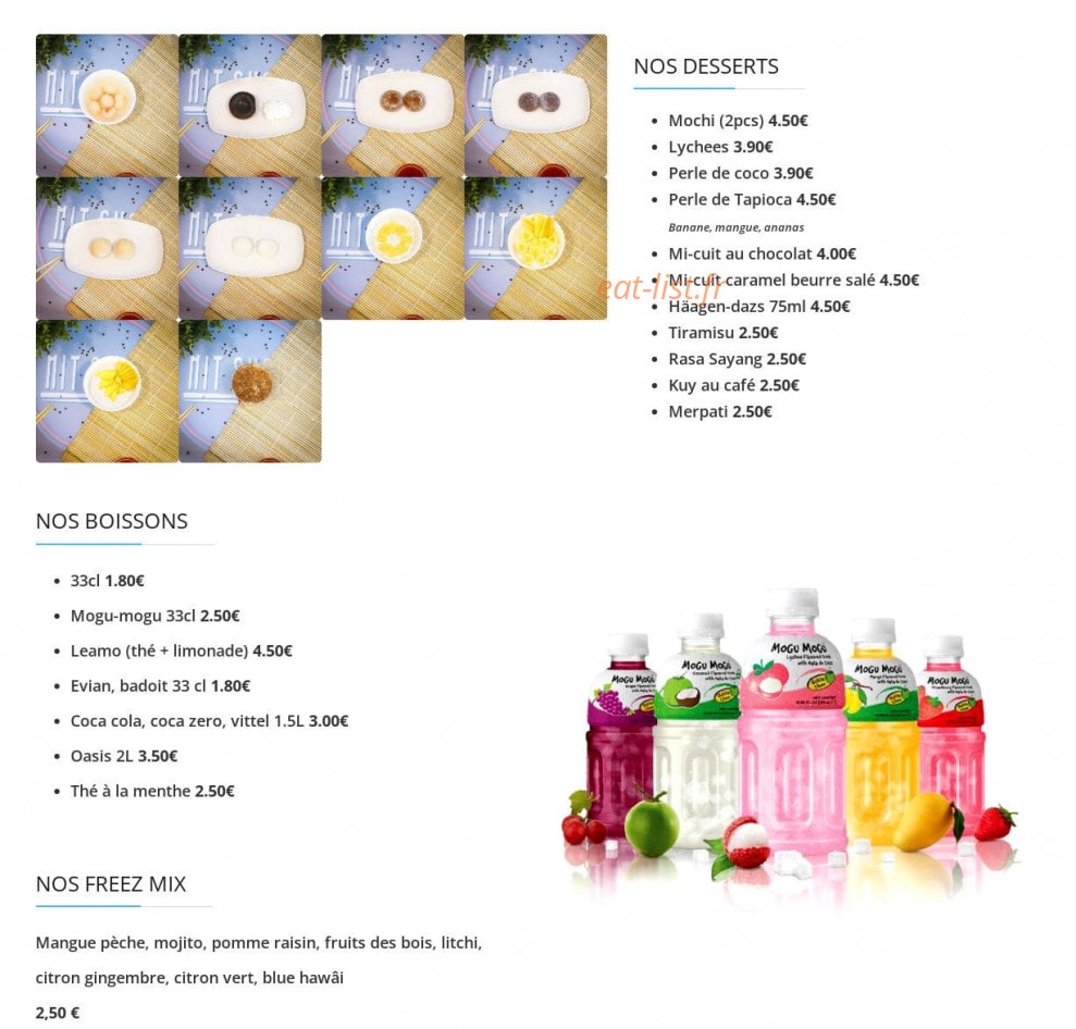 Hit Thaï — carte page 7