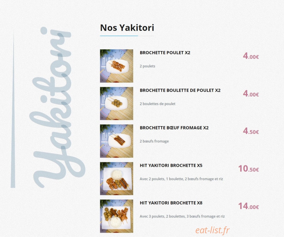 Hit Thaï — carte page 4