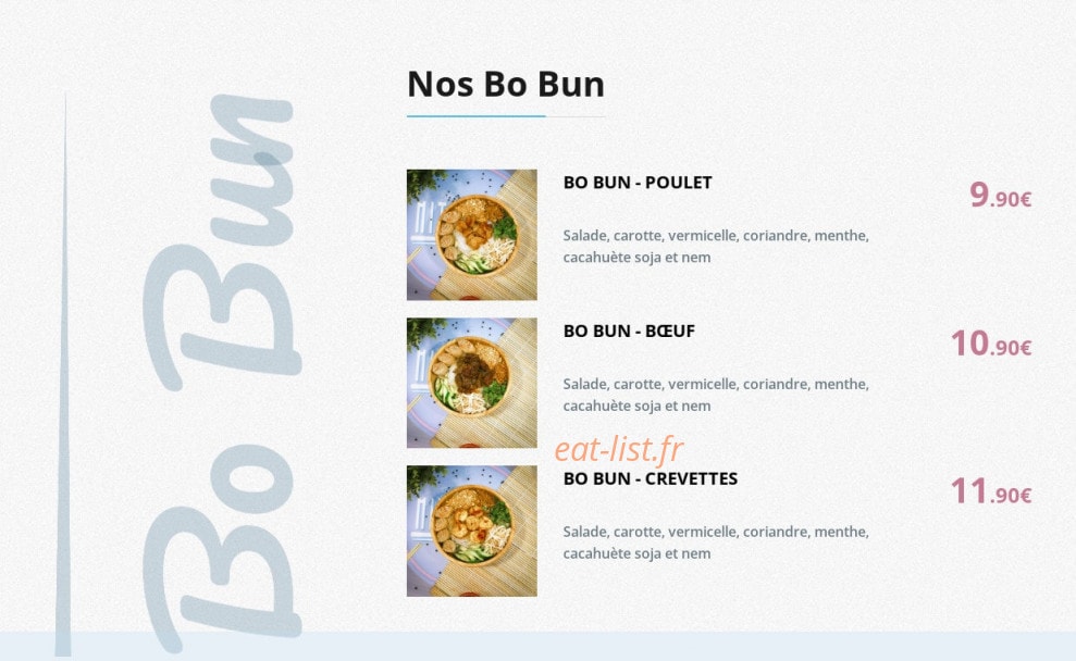 Hit Thaï — carte page 3