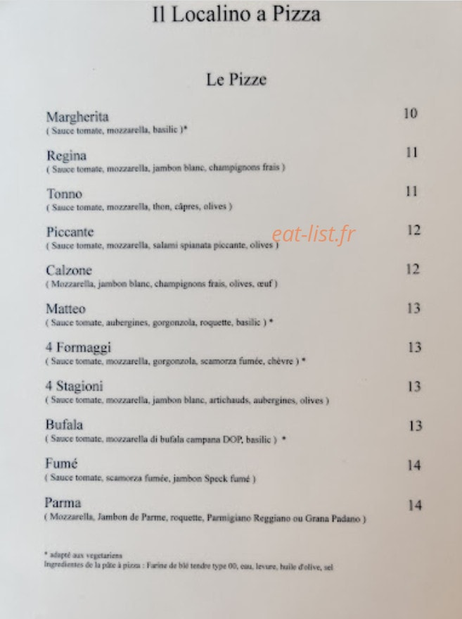 Il Localino — carte page 1