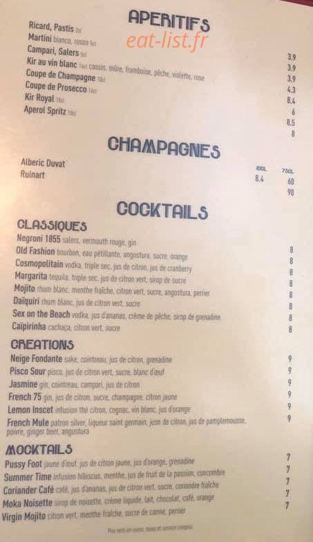 Le french café — carte page 3