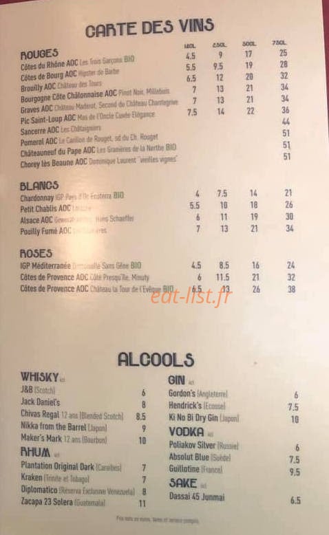 Le french café — carte page 4