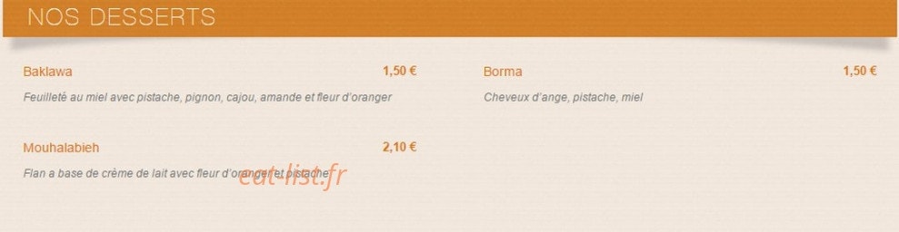 Le Libanais — carte page 6
