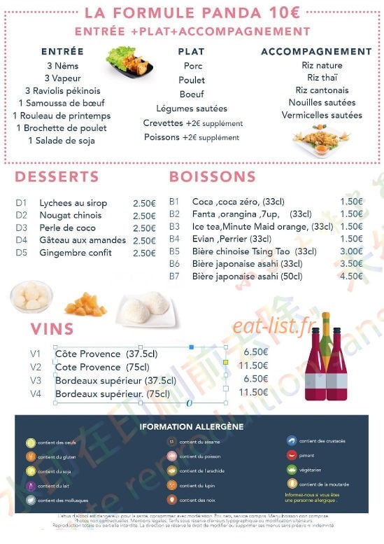 Le panda — carte page 2