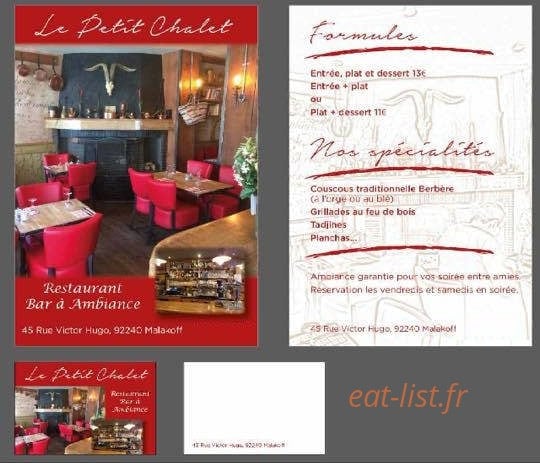 Le Petit Chalet — carte page 1