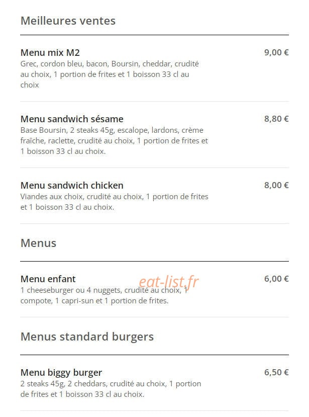Le sésame — carte page 1