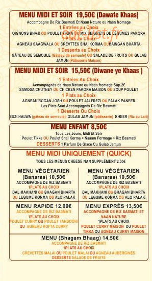 Maharaja — carte page 6