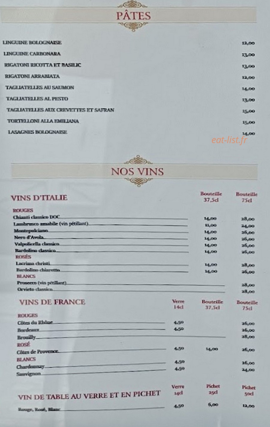 Pizzeria caserta — carte page 3