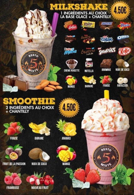Resto 5 Mixtes — carte page 6