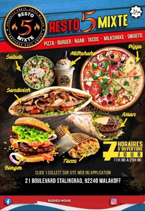 Resto 5 Mixtes — carte page 1