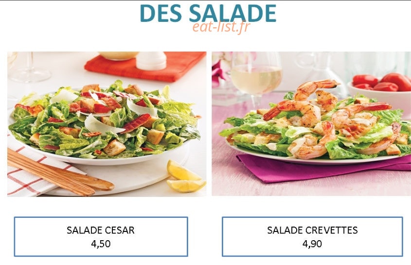Royal Foods — carte page 3