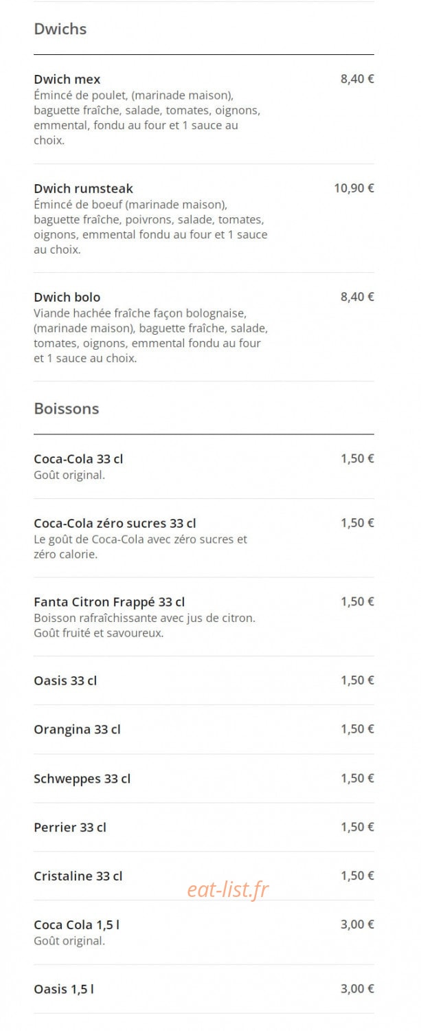 Burger Shop — carte page 6