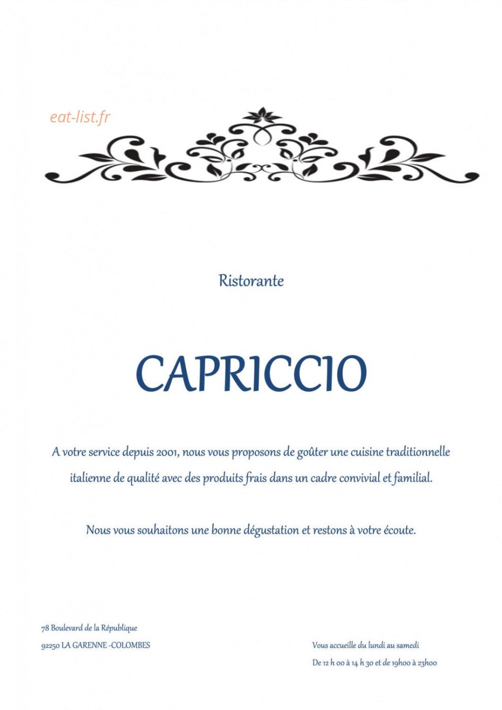 Capriccio — carte page 1