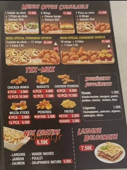 Dima Pizza — carte page 2