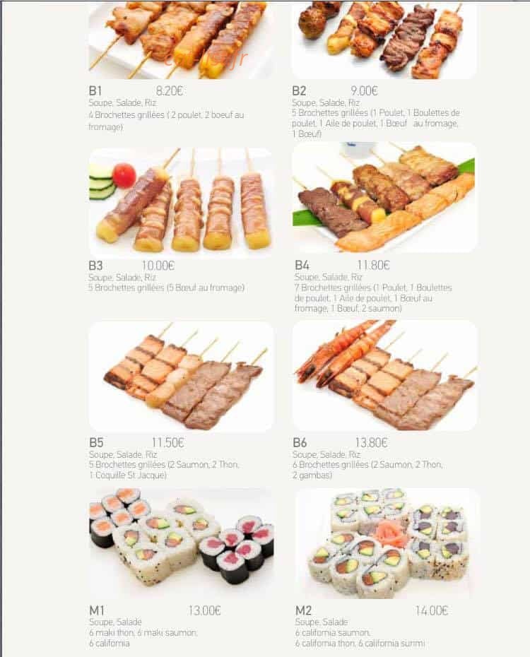 Carte et menu de Eurasia à La Garenne Colombes — les brochettes