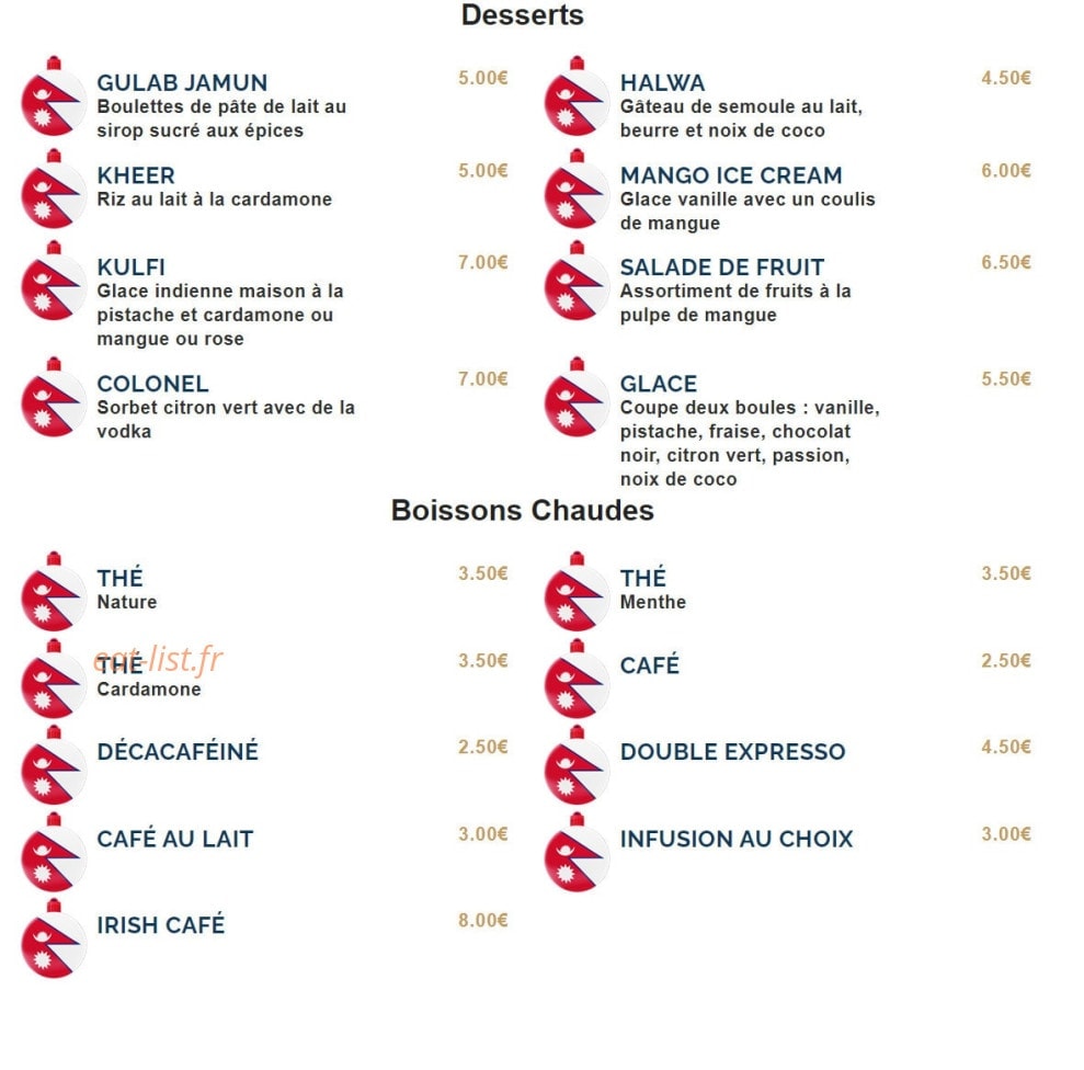 Everest Kitchen — carte page 5