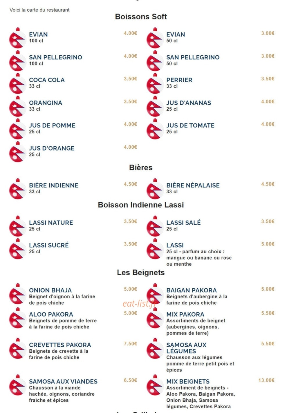 Everest Kitchen — carte page 6