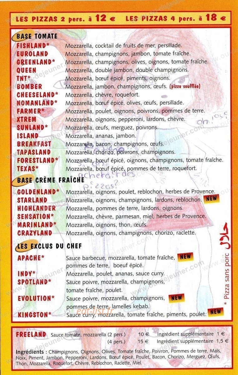 Ilot pizza — carte page 2
