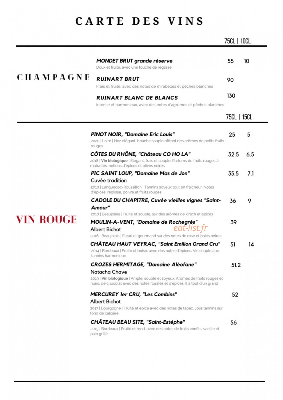 Le Patio — carte page 5