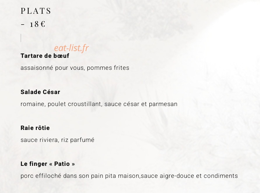 Le Patio — carte page 3