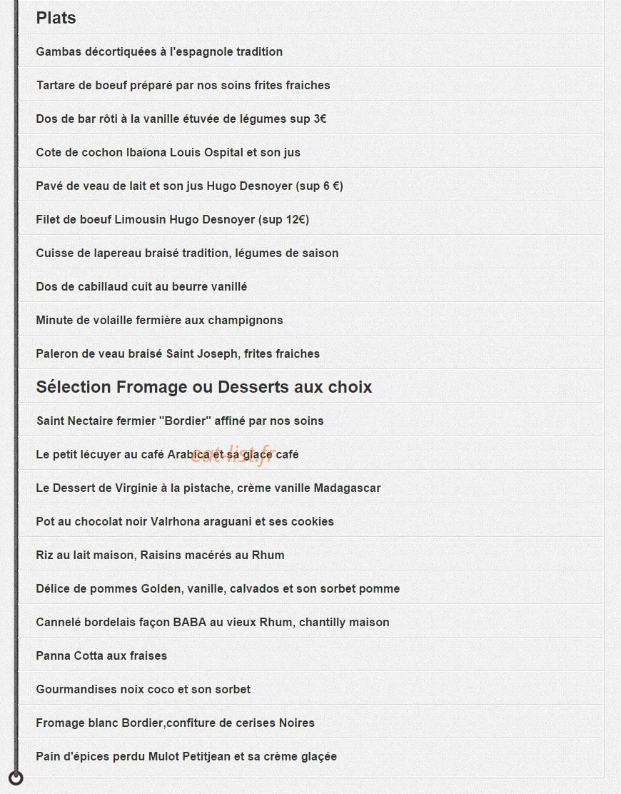 Le Saint Joseph — carte page 2