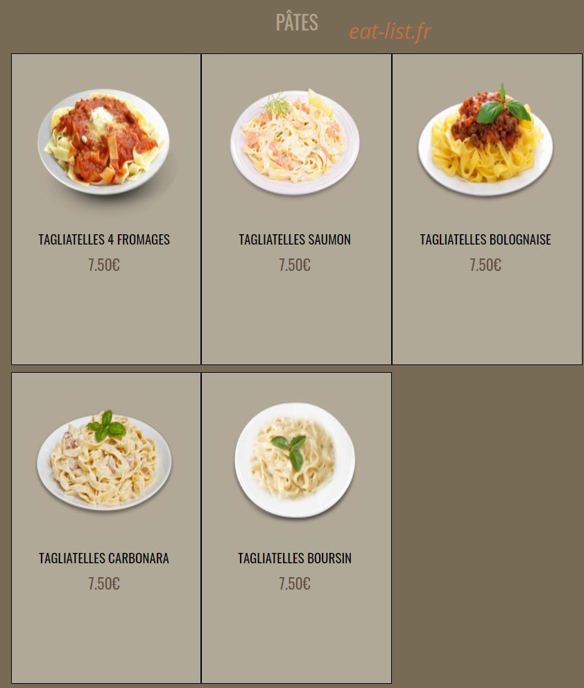 Pizza Cambon — carte page 6