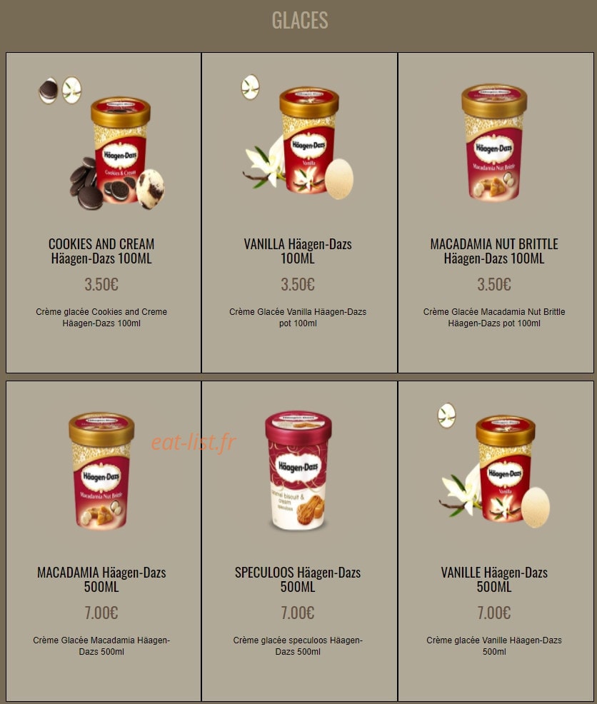 Pizza Cambon — carte page 13