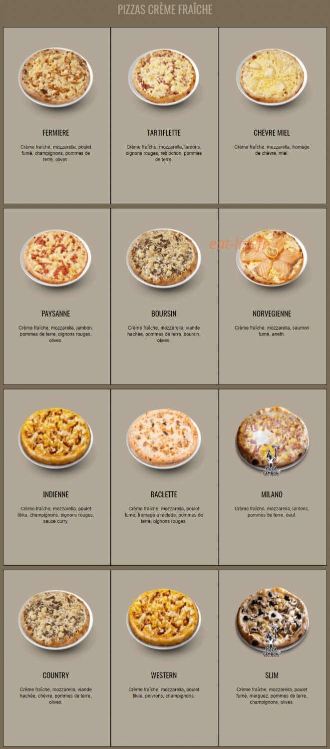 Pizza Cambon — carte page 5
