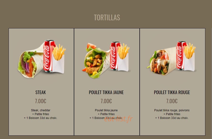 Pizza Cambon — carte page 9