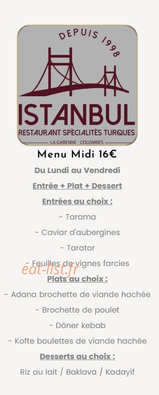 Restaurant Istanbul — carte page 6