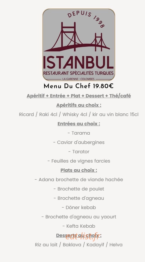 Restaurant Istanbul — carte page 8