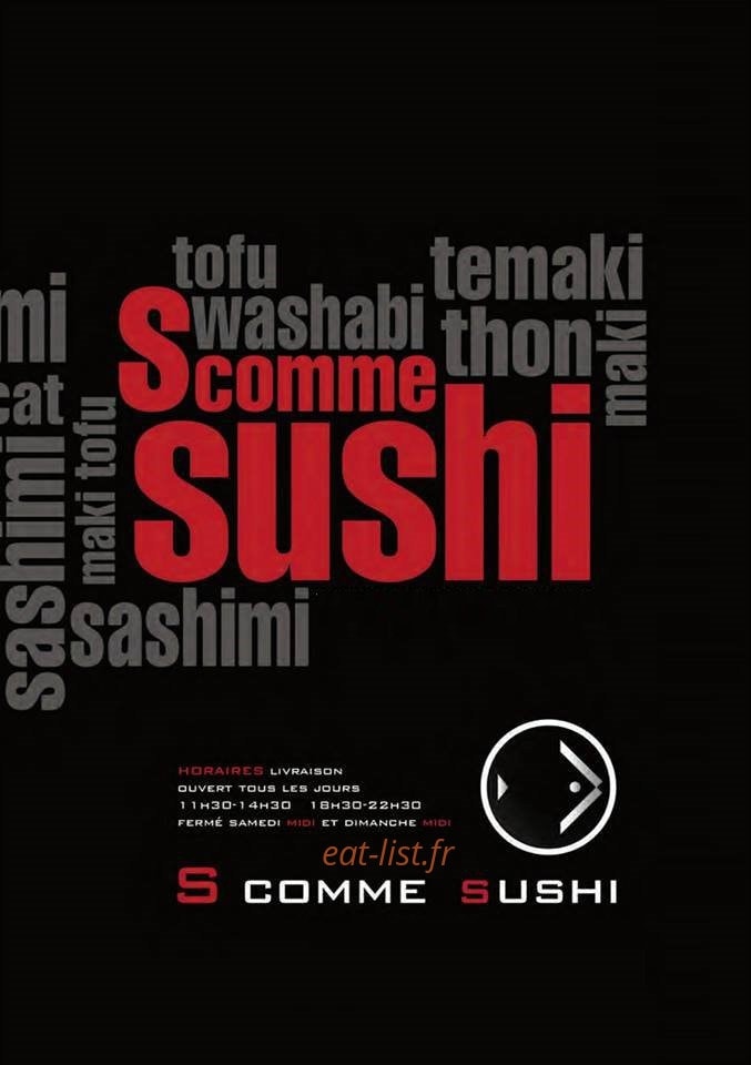 Carte et menu S comme Sushi La Garenne Colombes