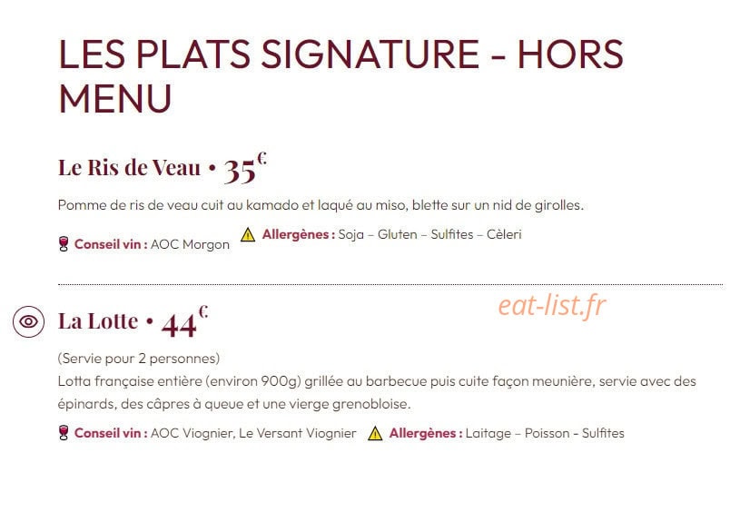 Carte et menu de Tata Yoyo à La Garenne Colombes — Les plats signatures