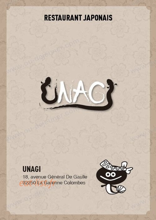 Carte et menu Unagi La Garenne Colombes