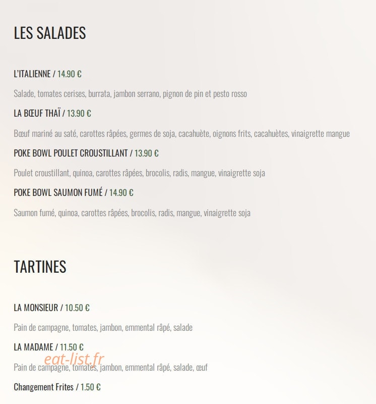 Café de la Gare — carte page 3
