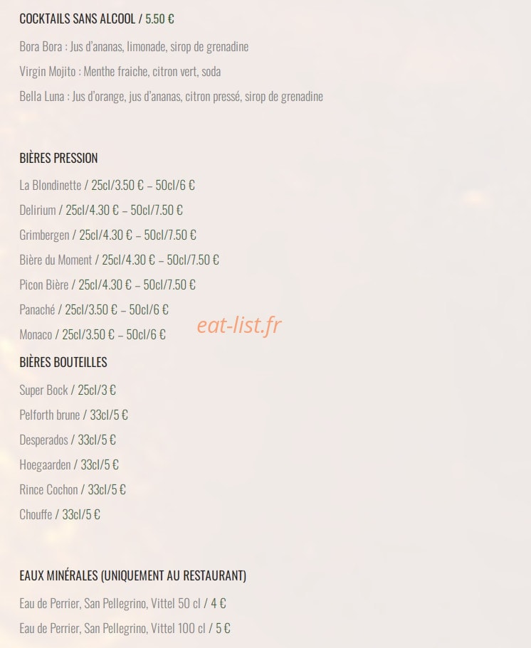 Café de la Gare — carte page 12