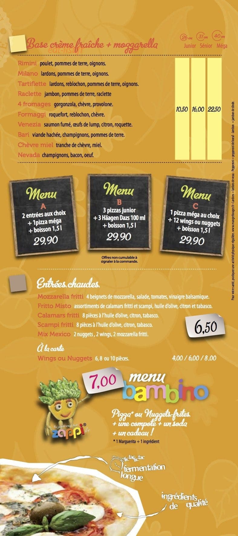 Pizza Service — carte page 2
