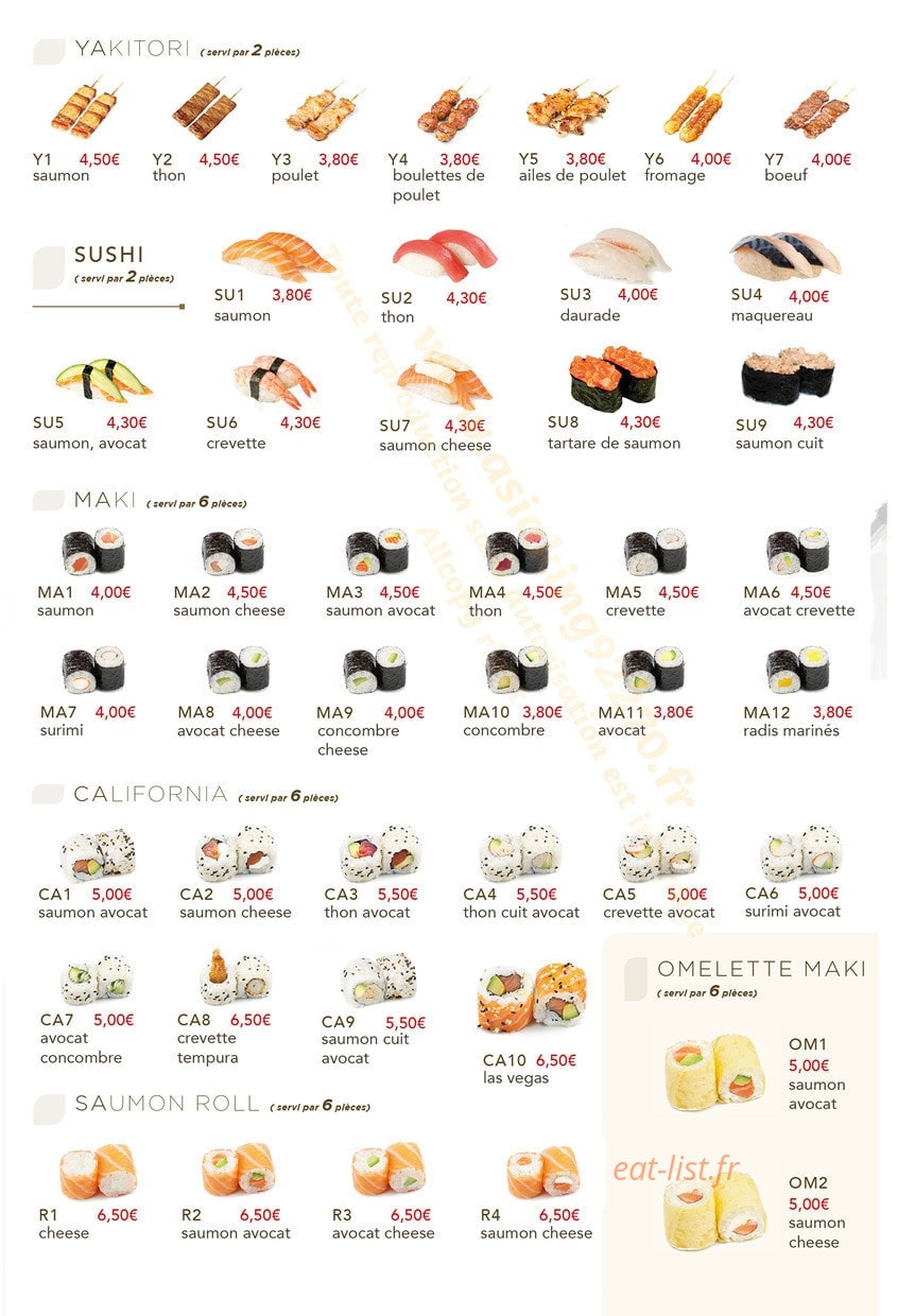 Asia King — carte page 7