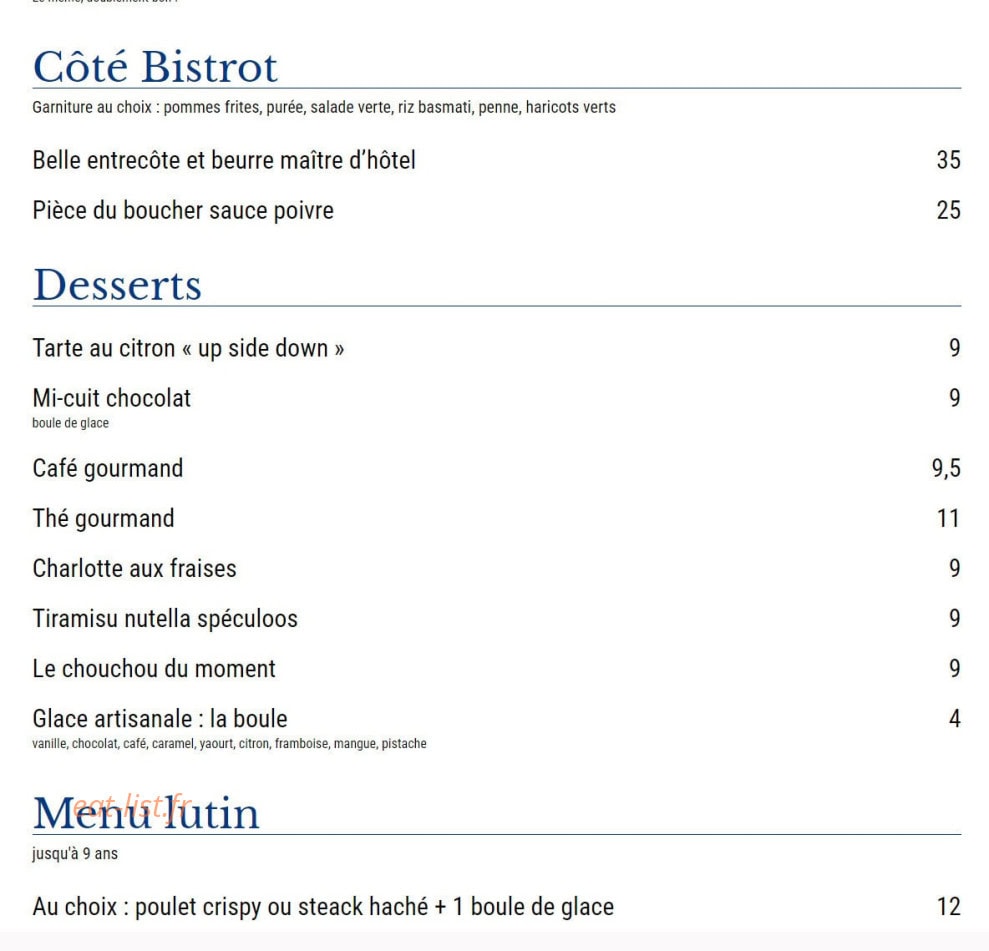 Café Benjamin — carte page 4