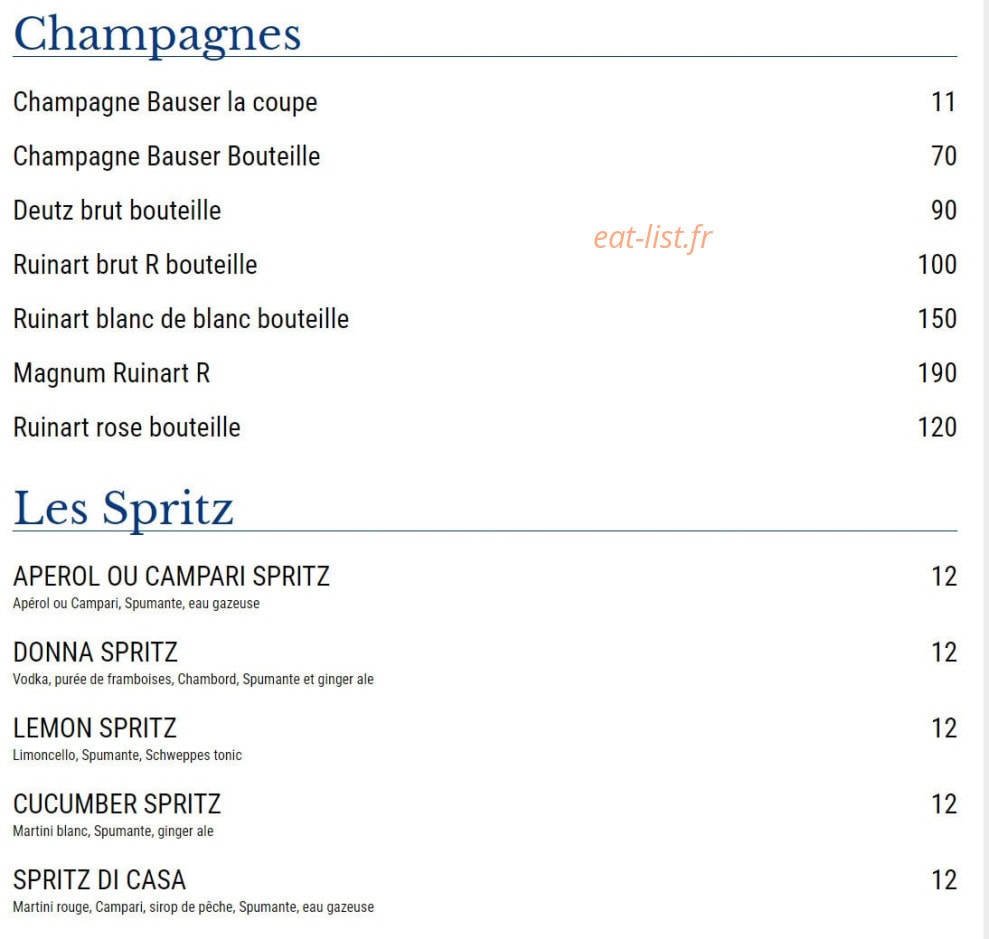 Café Benjamin — carte page 12