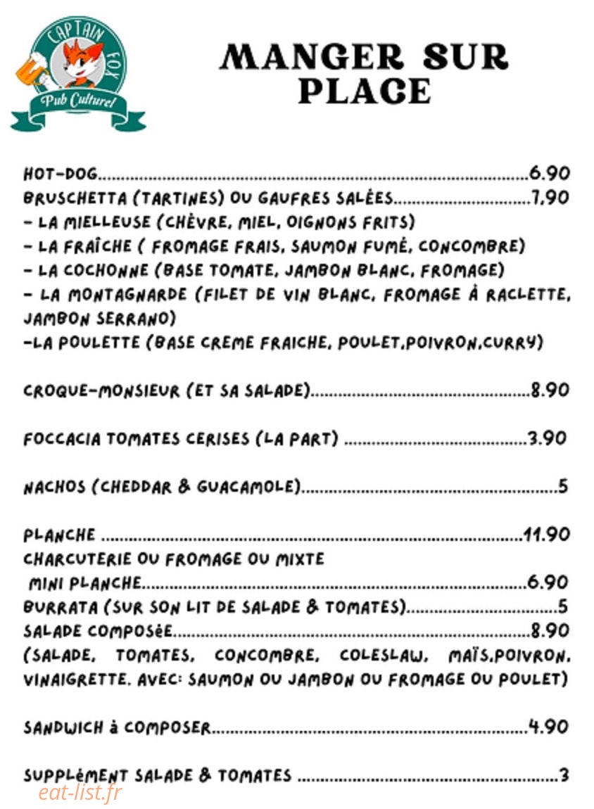 Captain Fox — carte page 1