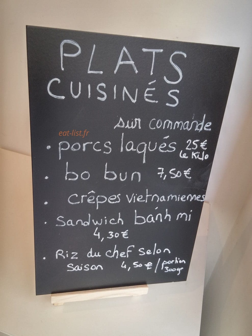 Chez Wong's — carte page 1