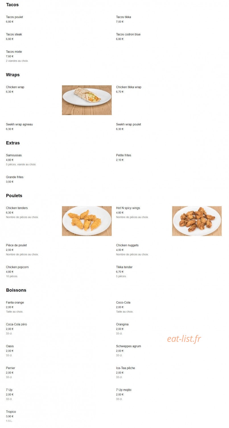 Chicken Home — carte page 4