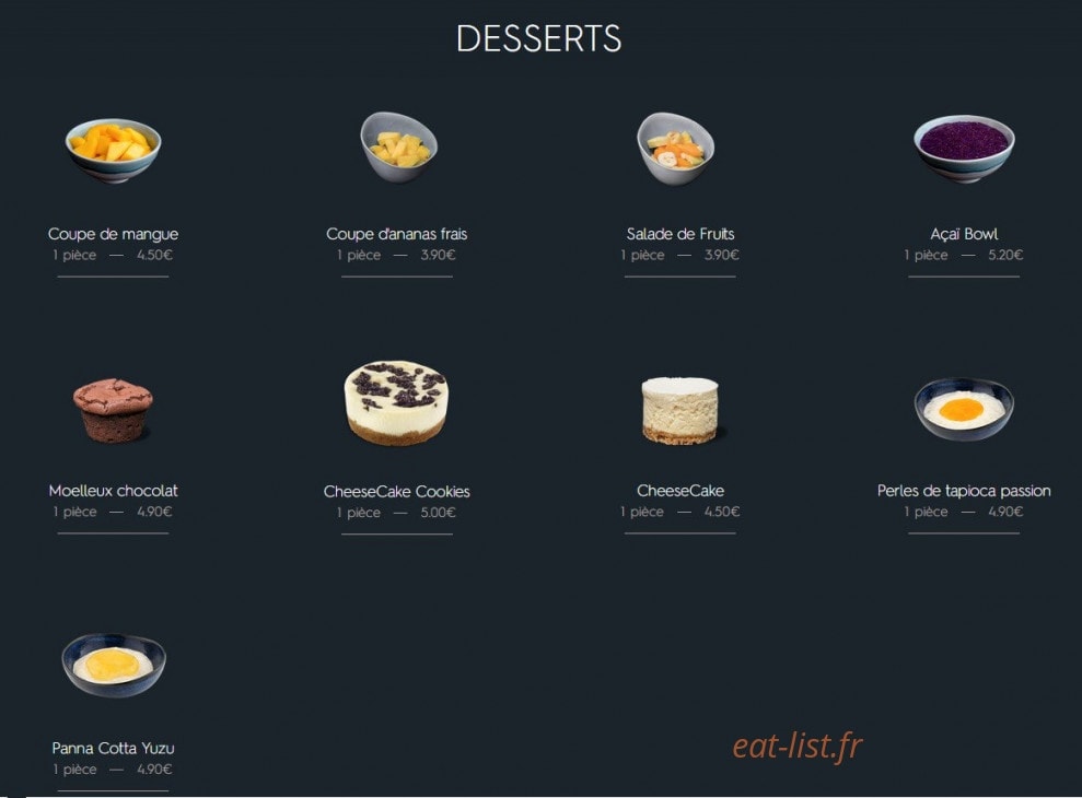 Côté Sushi — carte page 14