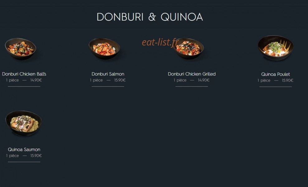 Côté Sushi — carte page 4