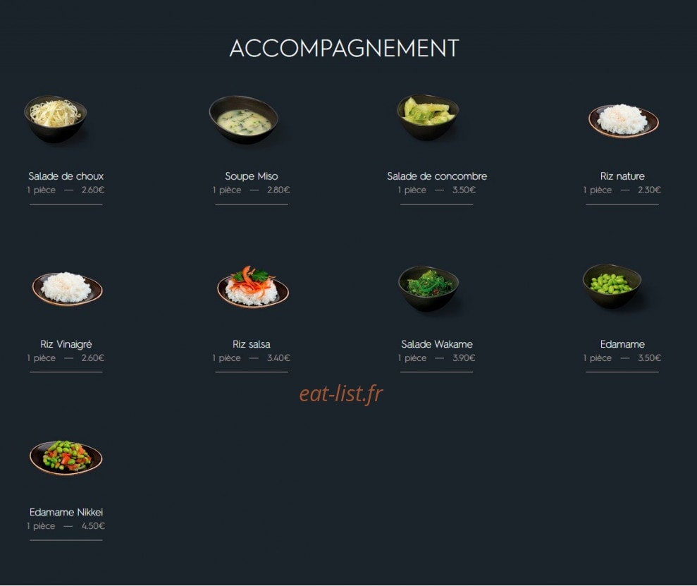 Côté Sushi — carte page 13